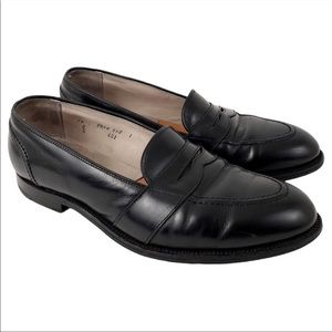 ALDEN 681 Black Leather Full Strap Slip On Penny Loafers 12 C/E